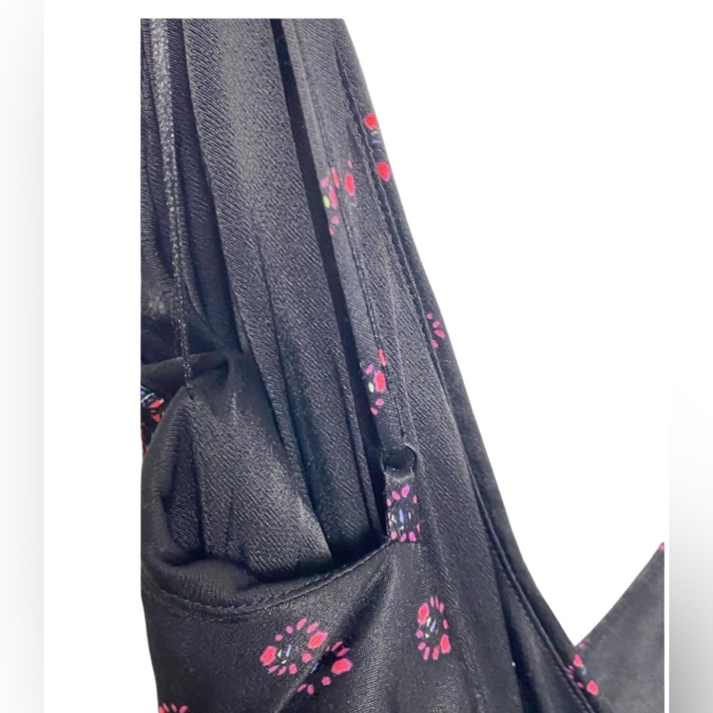Free People Cabbage Rose Black Multi Print Jumpsuit Boho Style Size 2 - Picture 12 of 13